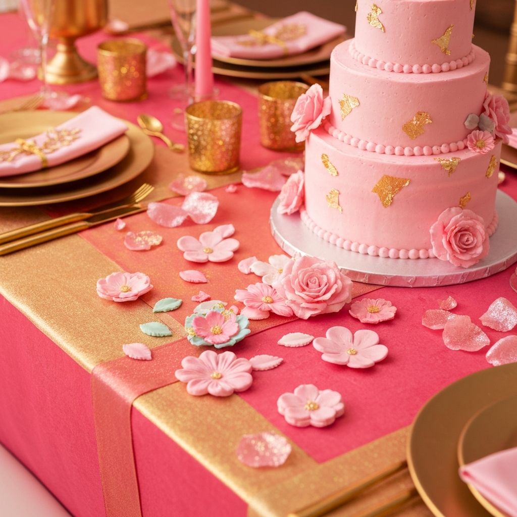 Birthday cake table